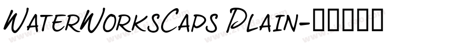 WaterWorksCaps Plain字体转换
